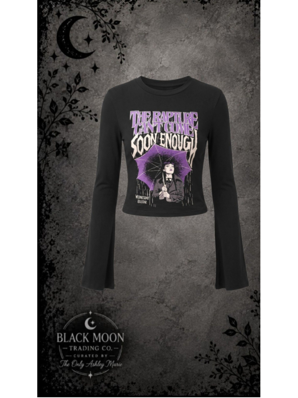 Killstar x Wednesday Be Strange Long Sleeve Top – Black